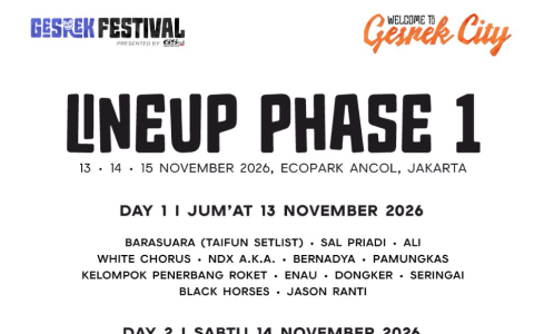 Gesrek Festival Lineup Phase 1 announcement